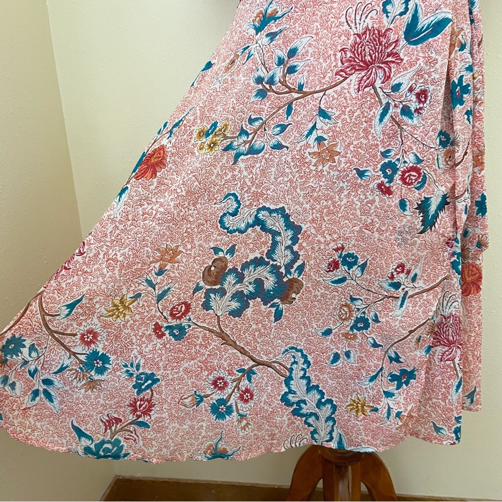 Anthropologie Maeve Adelaide Sheer Floral Wrap Dress - Picture 8 of 16